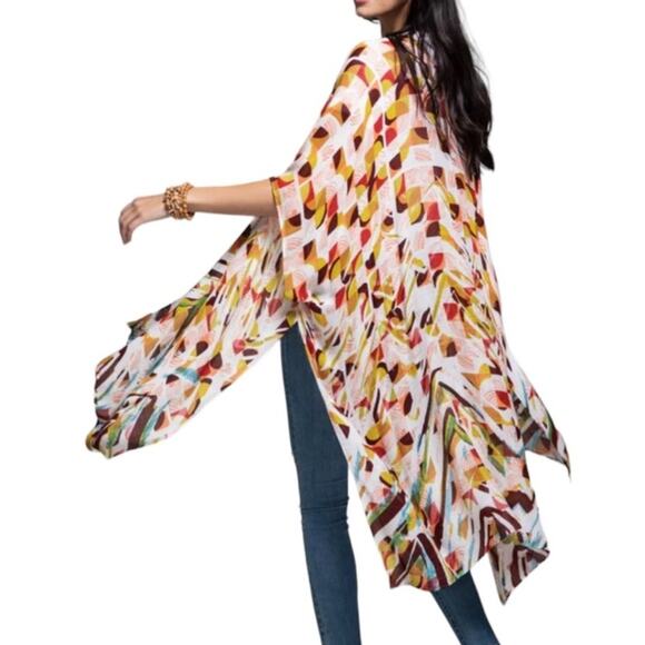 Rachel Roy Retro Style Geometric sprint Kimono - Picture 1 of 11